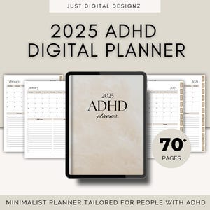 ADHD Digital Planner | GoodNotes 2025 Planner | 2025 Digital Planner | iPad Planner | ADHD Daily Journal | 2025 Dated ADHD Planner