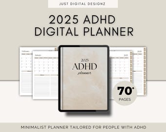ADHD Digital Planner | GoodNotes 2025 Planner | 2025 Digital Planner | iPad Planner | ADHD Daily Journal | 2025 Dated ADHD Planner