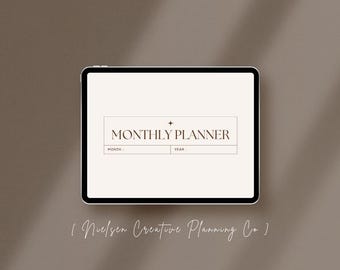 Digitale planner | GoodNotes-sjablonen met hyperlinks voor maandelijks, wekelijks en dagelijks gebruik | Minimalistisch ontwerp | Directe digitale download