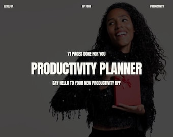 Productiviteitsplanner | Dagelijkse planner voor focus- en tijdbeheer | Organisatortool voor het stellen van doelen voor betere efficiëntie