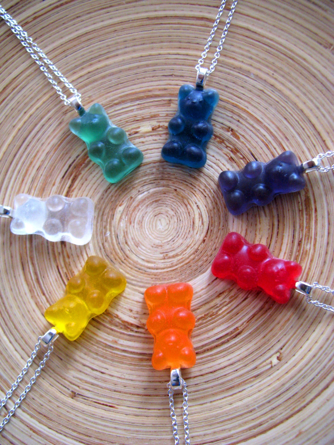 Gummy Bear Necklace Pendant 22 Sterling Silver Chain 925 Etsy