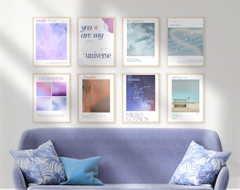 Paquete de láminas con letras de canciones favoritas de BTS / Pósters digitales de canciones para sanar, decoración imprimible para habitaciones de K-pop, regalo para ARMY de OT7