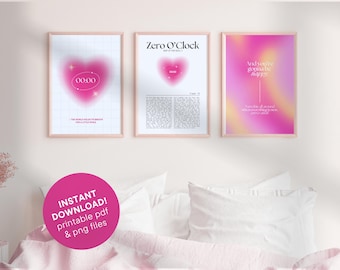 BTS Zero O’Clock Lyric Wall Art Print | K-pop song lyrics poster, OT7 ARMY gift, minimalist y2k aesthetic digital printable