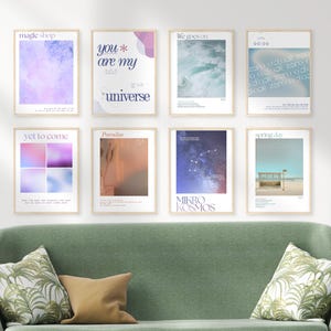 BTS Healing Songs Lyrical Wall Art | Digital poster bundle, comfort song prints, subtle aesthetic kpop room decor, fan gifts for OT7 ARMY
