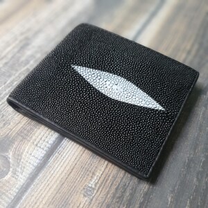 Carteira de couro Stingray Premium - 100% couro legítimo, 10 compartimentos para cartões, 2 compartimentos para notas