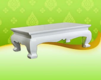 Wooden Buddha Pedestal Altar Table – White Color, Durable Size 6 × 10 × 3.25 Inches