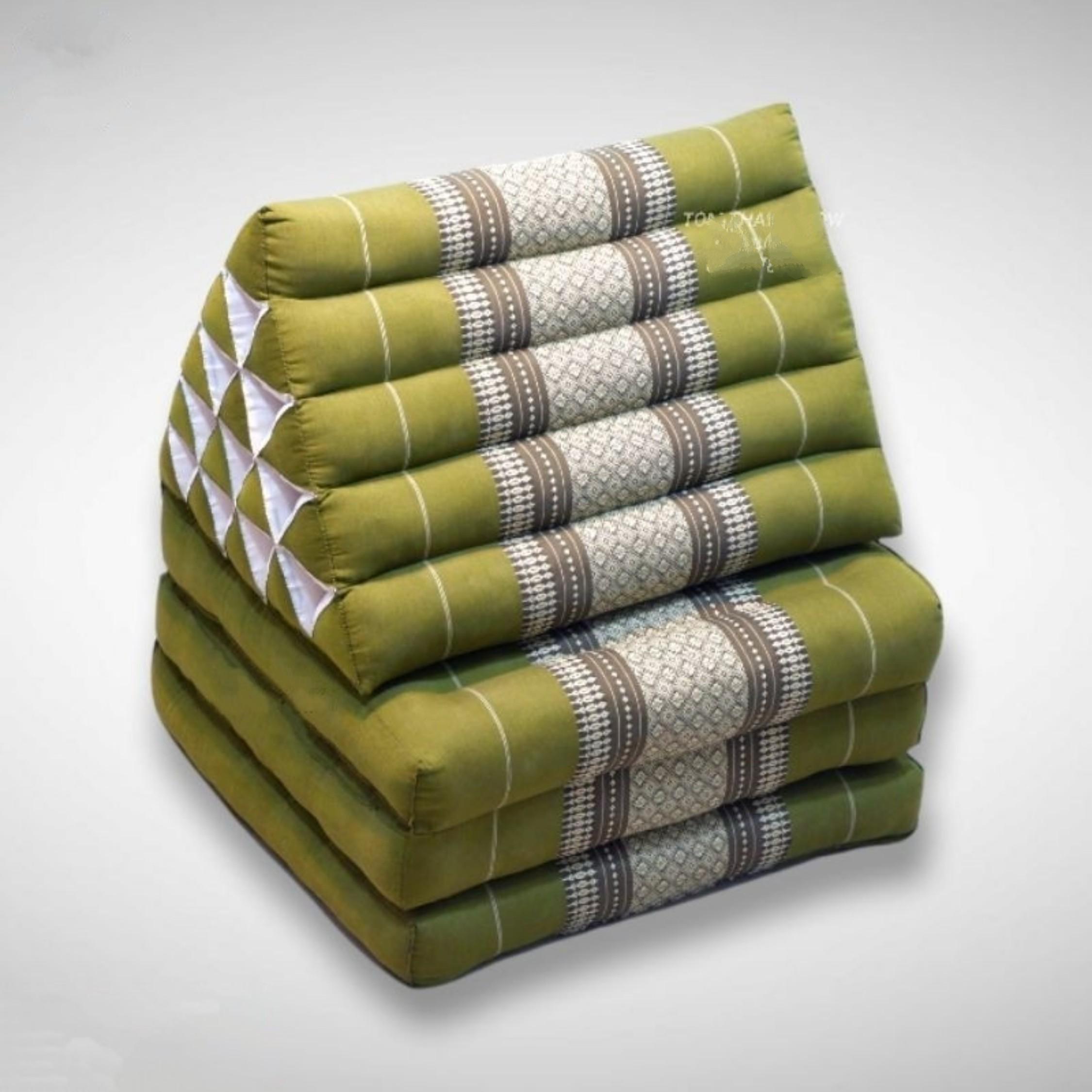 Wifash Coussin Thailandais Triangle XXL Avec Assise 2 Plis, Détente