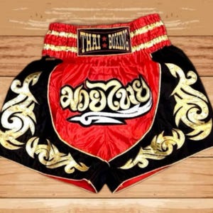 New Handmade Thai Boxing Shorts – Traditional Design, Durable and Flexible for Training and Competition, 6 Colors Available
