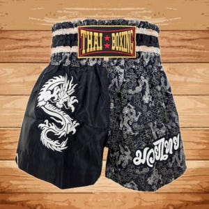 Handmade Thai Boxing Shorts – New Pattern, Durable and Flexible for Training and Competition, 5 Colors Available
