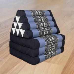 Thai Dreieckskissen mit Bio Kapok 3 Faltbares Bodenkissen für Meditation & Entspannung Mittlere Größe (8 Styles) gratis Express Versand