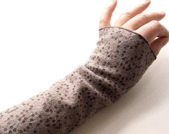 Camel Arm Warmers with Sequins