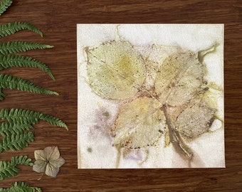 Eco Print of Leaves, pour junk journal, wall design et projets de bricolage