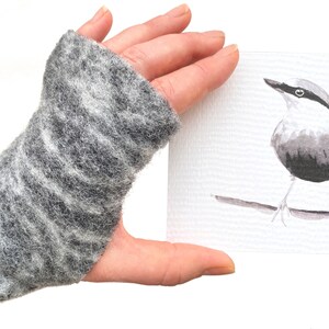 Grey Arm Warmers from Organic Wool