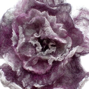 Purple Nuno Felt Rose, Lilac Felt Rose image 2