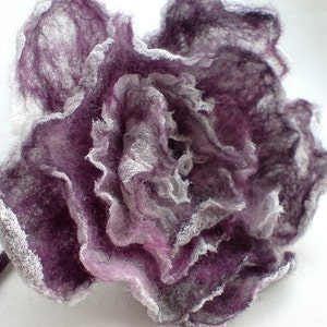 Purple Nuno Felt Rose, Lilac Felt Rose image 3