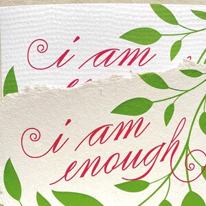 I am Enough/ You Are Enough Card from Handmade Paper image 6