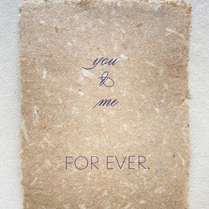 You & Me Forever Selfmade Paper Card, carte damour avec colibris Light Brown