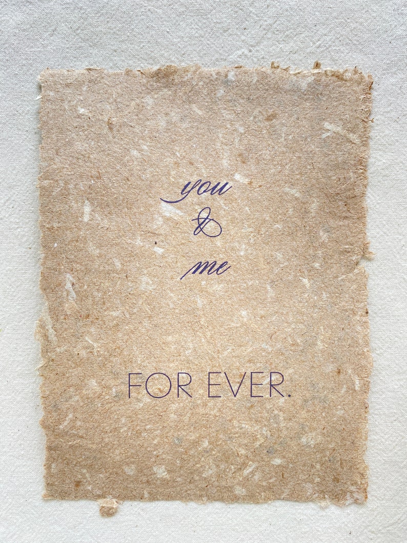 You & Me Forever Selfmade Paper Card, carte damour avec colibris Light Brown