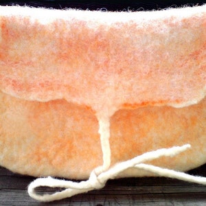 Felted Apricot Makeup Bag image 1