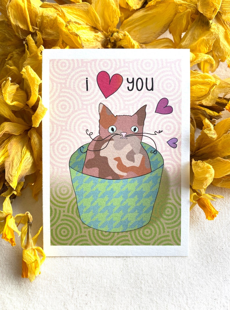Love Card With Cat, Cards for Lovers, With Envelope image 3