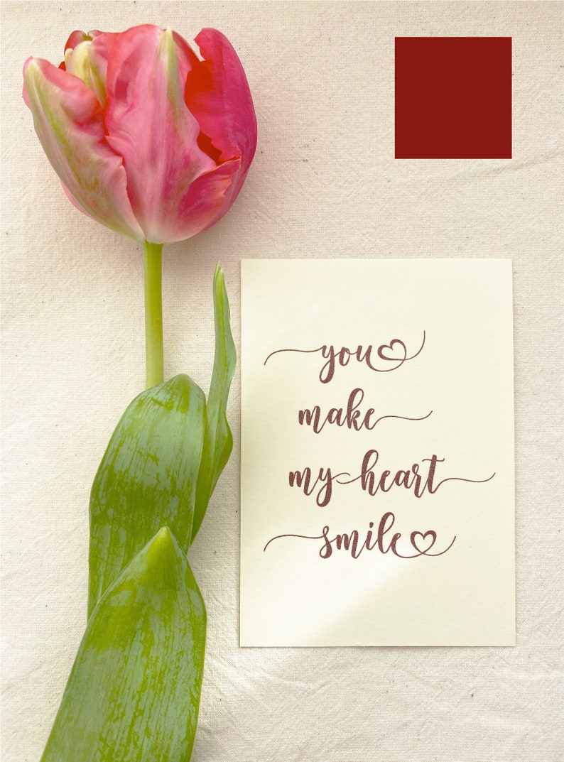 You Make My Heart Smile Card with Blue Handwriting image 4