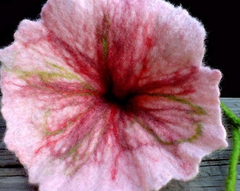 Felted Pink Flower for Home Decoration, for Easter Decoration, Easter Table