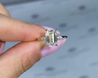 3.74ct Emerald Cut Ring