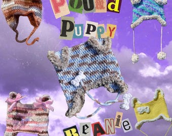 Puppy Dog Beanie Hat Beginner Friendly