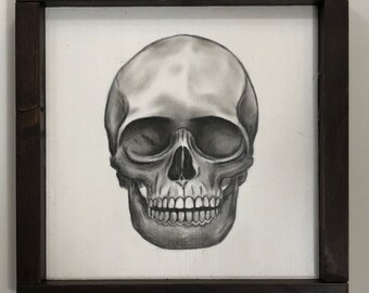 Hand painted skeleton art,original art,Halloween art