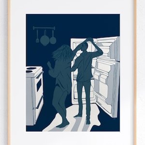 Fridge Light Giclée Print: Nostalgic Heartbreak Lyric Illustration