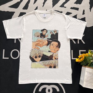Cartoon anime T-shirt Zomertrend Wit korte mouwen kraag casual sport esthetische kleding Mode grafisch T-shirt;