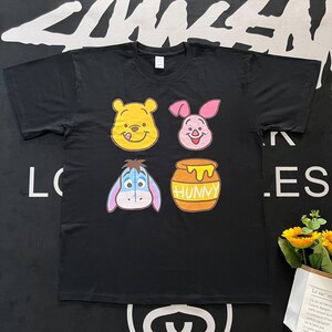 Camiseta con estampado 3D de Disney Winnie The Pooh y Tigger, camiseta unisex de dibujos animados kawaii, ropa de calle informal, camiseta de manga corta con cuello redondo