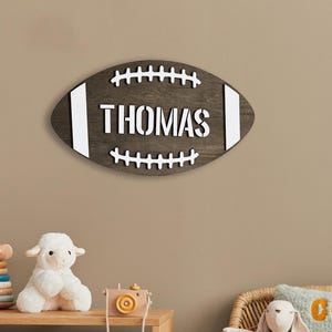 Football Wood Sign, Personalized Football Sign, kids Room Decor, Football Room Decor, Football Sign For Kids Room, Football Decor