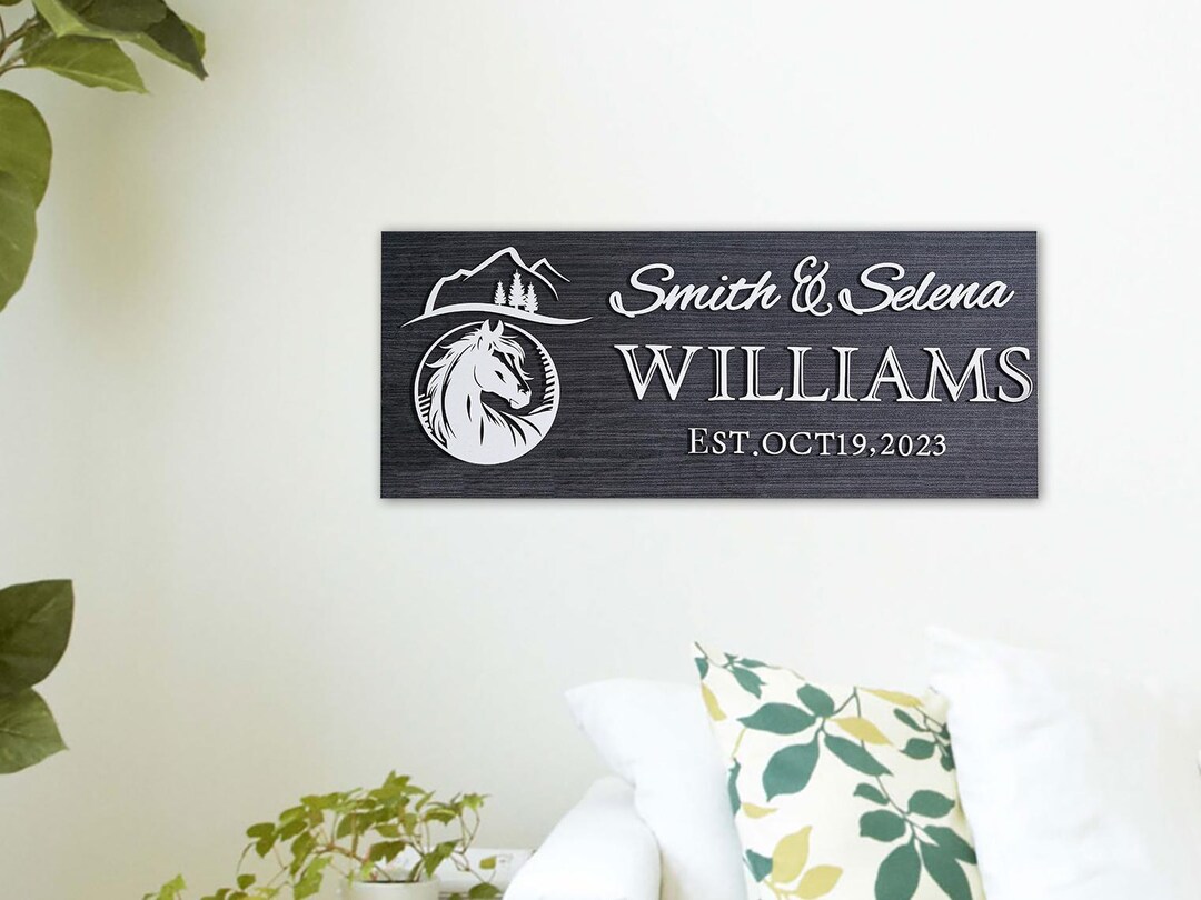 Custom Family Name Wood Sign, Wood Sign for Wedding, Last Name Sign ...