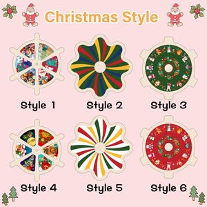 Wooden Montessori Rotary Toy, Sensory Spinning Learning Toys, Toddler Educational Toy, Gifts for Kids,Christmas, Halloween image 7