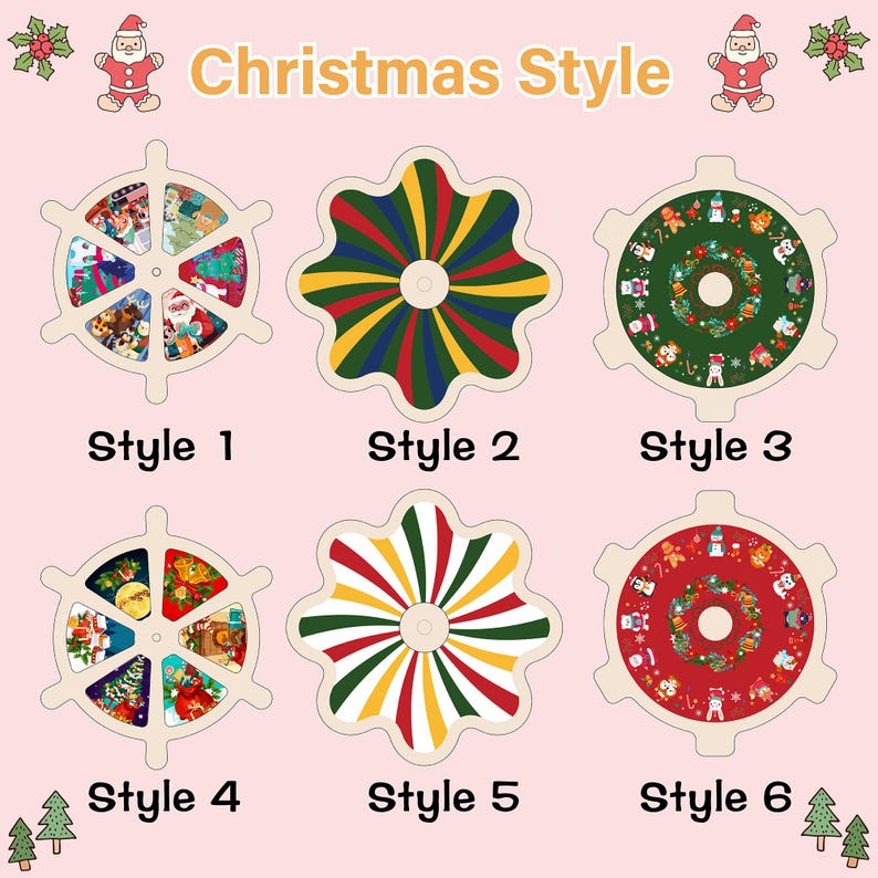 Wooden Montessori Rotary Toy, Sensory Spinning Learning Toys, Toddler Educational Toy, Gifts for Kids,Christmas, Halloween image 7