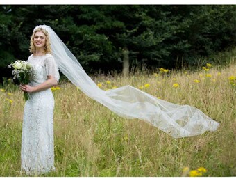 Hannah - Full length tulle veil