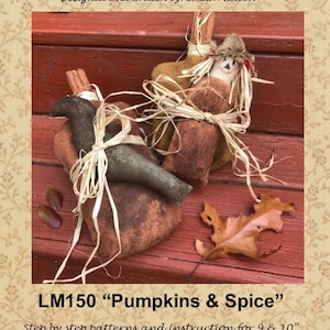Pumpkins and Spice Digital Pattern- instant download - LM150