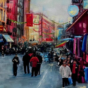 Little Italy New York City Street Scene – Fine Art Print, Urban Cityscape Wall Art, NYC Home Decor