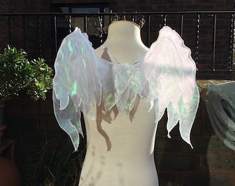 Unique Angel wings, iridescent organza