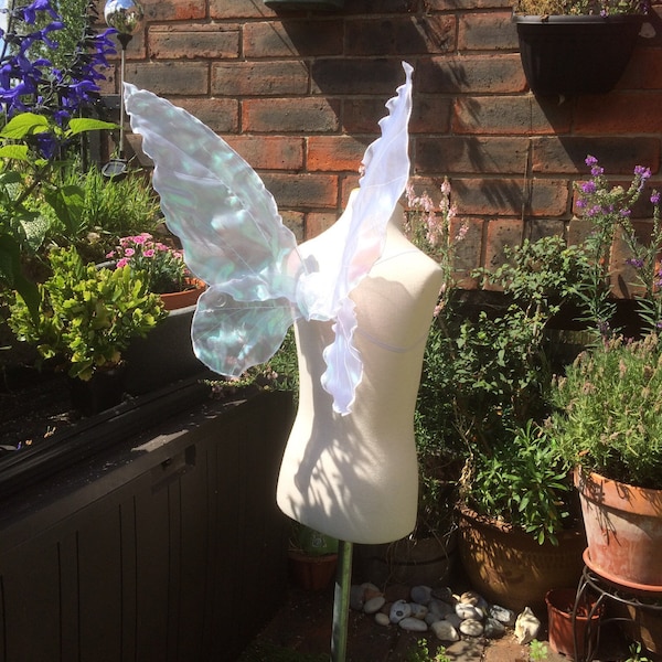 Fairy Wings, Tinkerbell style, white, iridescent, small, children size