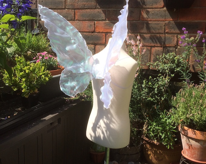 Fairy Wings, Tinkerbell style, white, iridescent, petite, small, children size