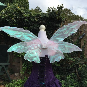 Smaller triple iridecent fantasy fairy wings image 1