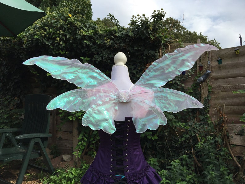 Smaller triple iridecent fantasy fairy wings image 1