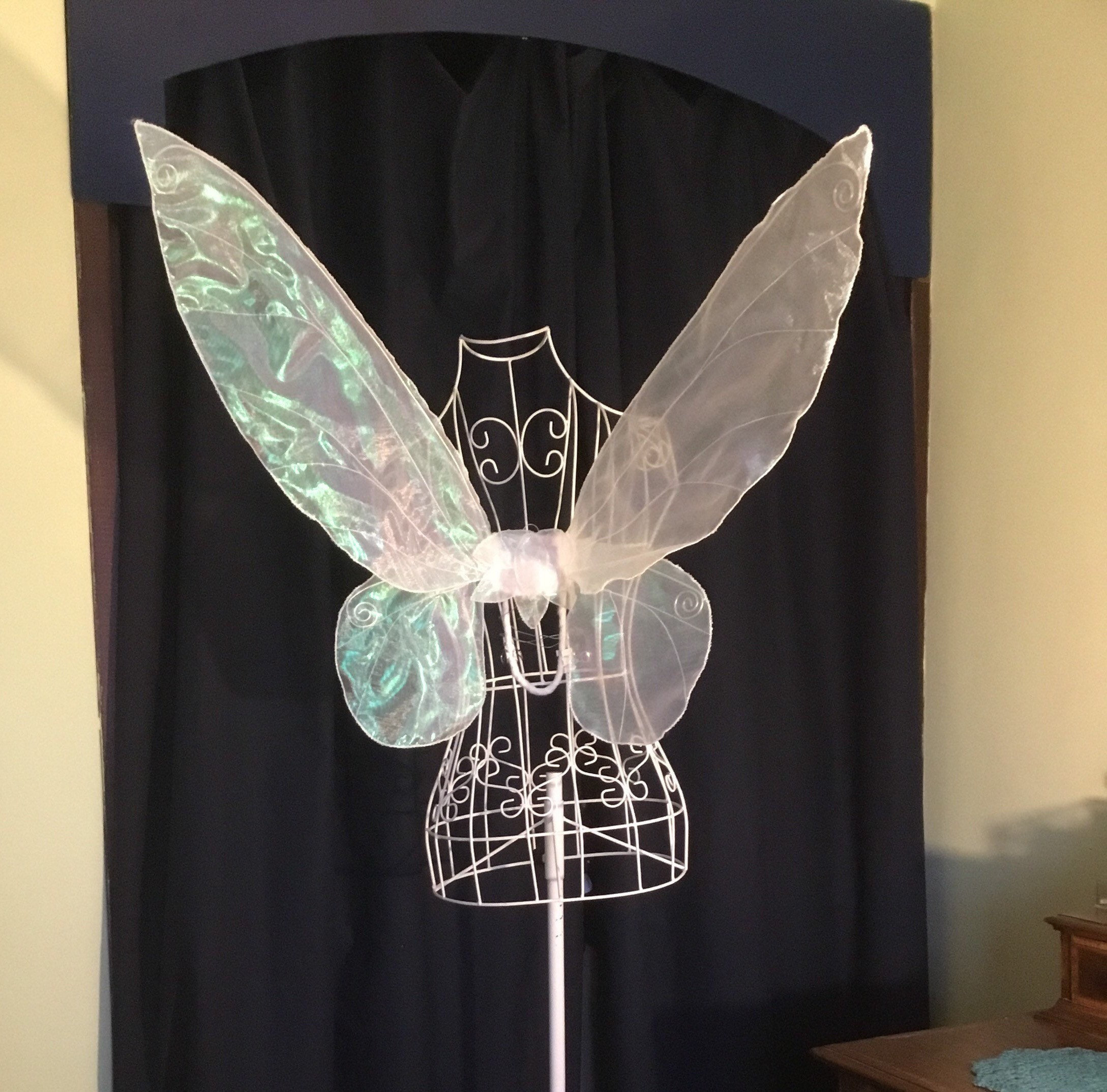 大人用虹色に輝く白いリアルなティンカーベルの妖精の羽 - Etsy 日本