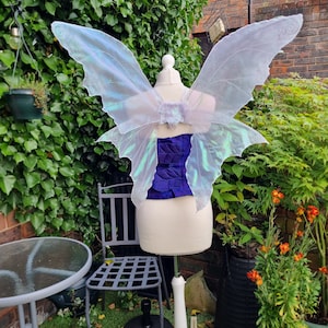Large Adult Fairy Wings White Iridescent