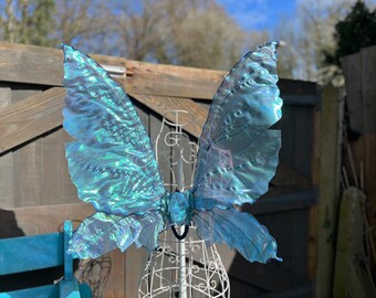 Petrol blue iridescent smaller Elfling style wings