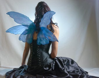 Blue smaller triple fairy wings *