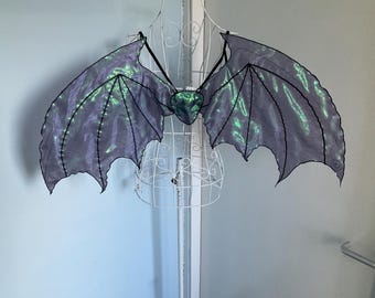 Medium Dark Blue Dragon wings, iridescent cosplay