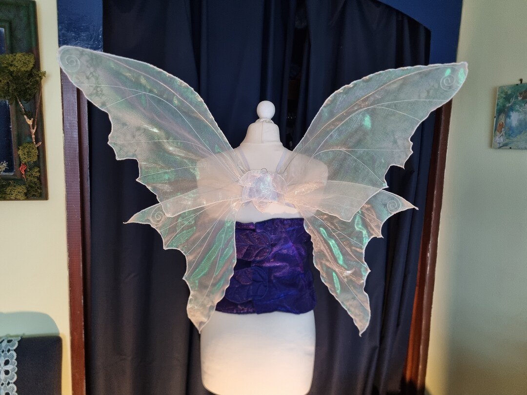 Large Adult Fairy Wings White With Glow in the Dark Edges Etsy